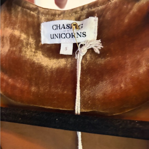 Chasing Unicorns Black Magic Woman 100% Silk Velvet Embroidered Jacket S - Picture 5 of 6